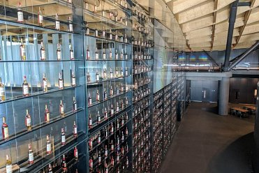 Very large display wall at the Macallan distillery